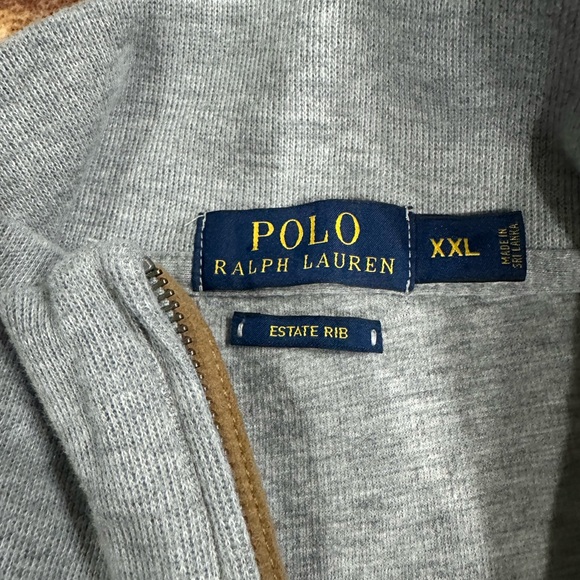 Polo Ralph Lauren Estate Rib 1/4 Zip Sweater Mens Size XXL Gray Pullover Pony - Picture 9 of 12